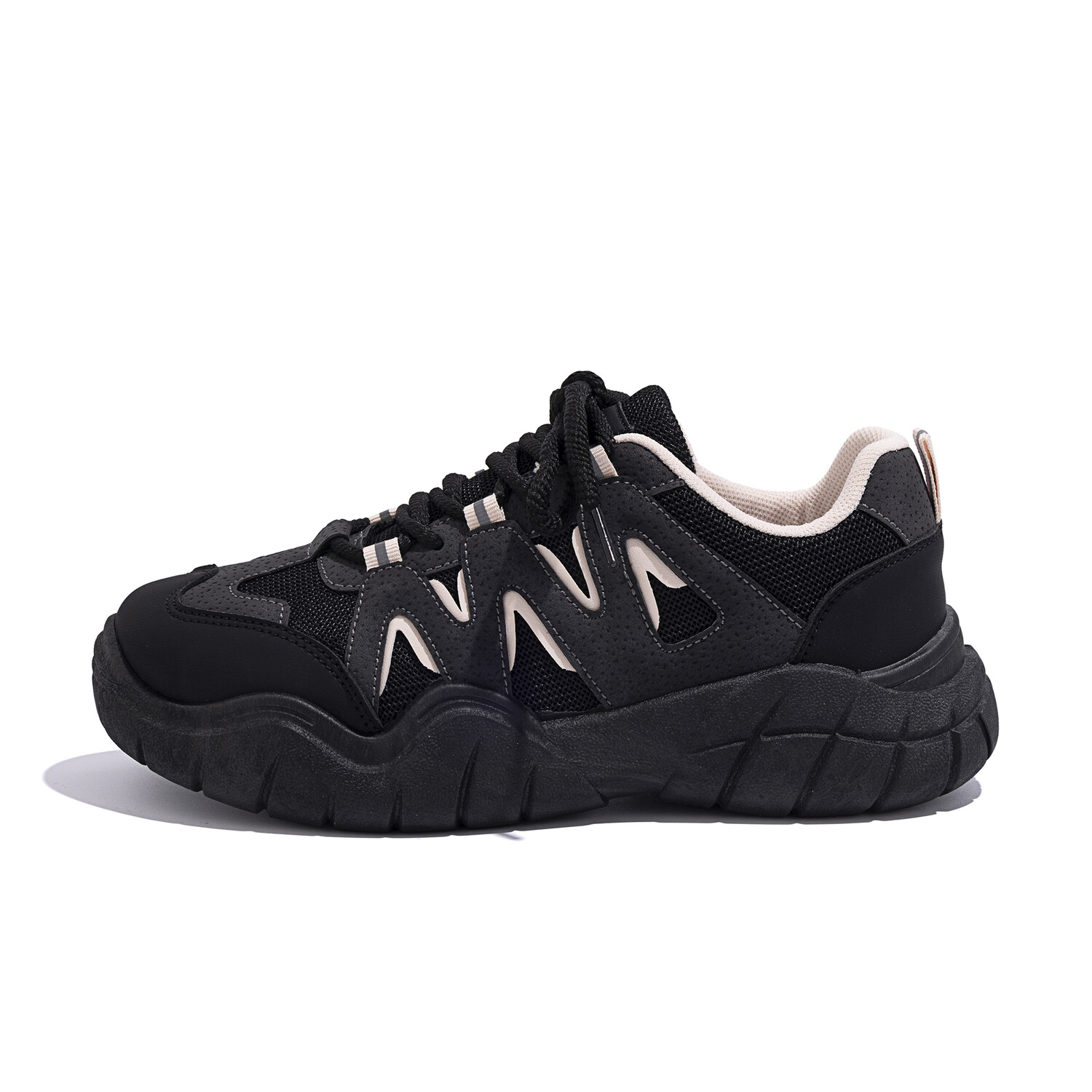 

Кроссовки HUANQIU Chunky Sneakers Women's Low-top Black, черный