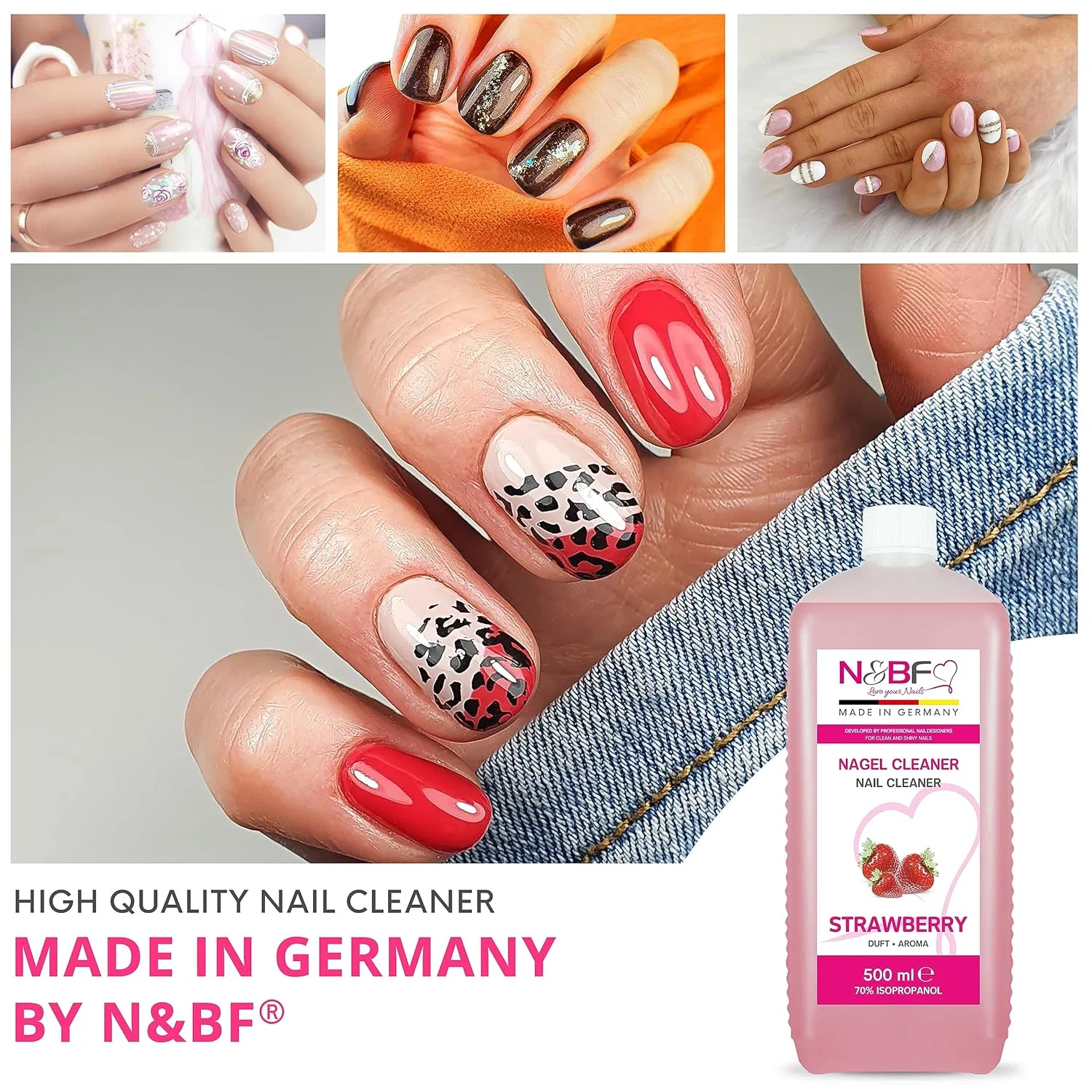 Набор для очистки ногтей NAILS FACTORY N&BF с ароматом клубники Nails Factory — фото 3