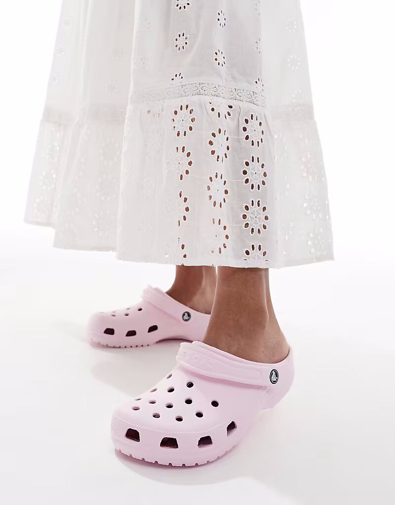 Сабо Crocs Classic в розовом молочном цвете