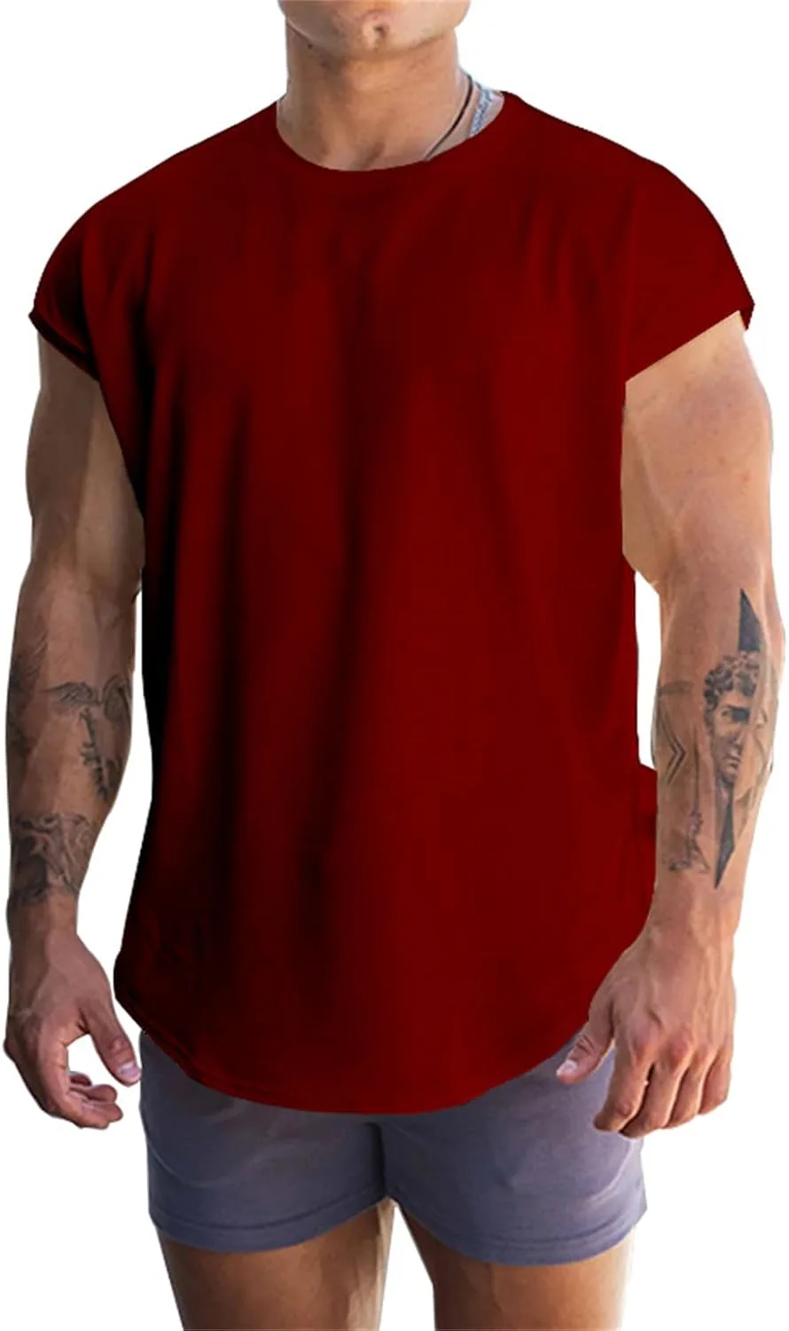 

Футболка мужская Muscle Short Sleeve Shirt Crew Neck для тренировок YSERB