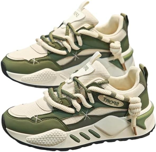 

Мужские модные кроссовки с низким верхом на шнуровке, для прогулок на улице, путешествий, комфортная обувь для бега на все сезоны Hchctry, зеленый