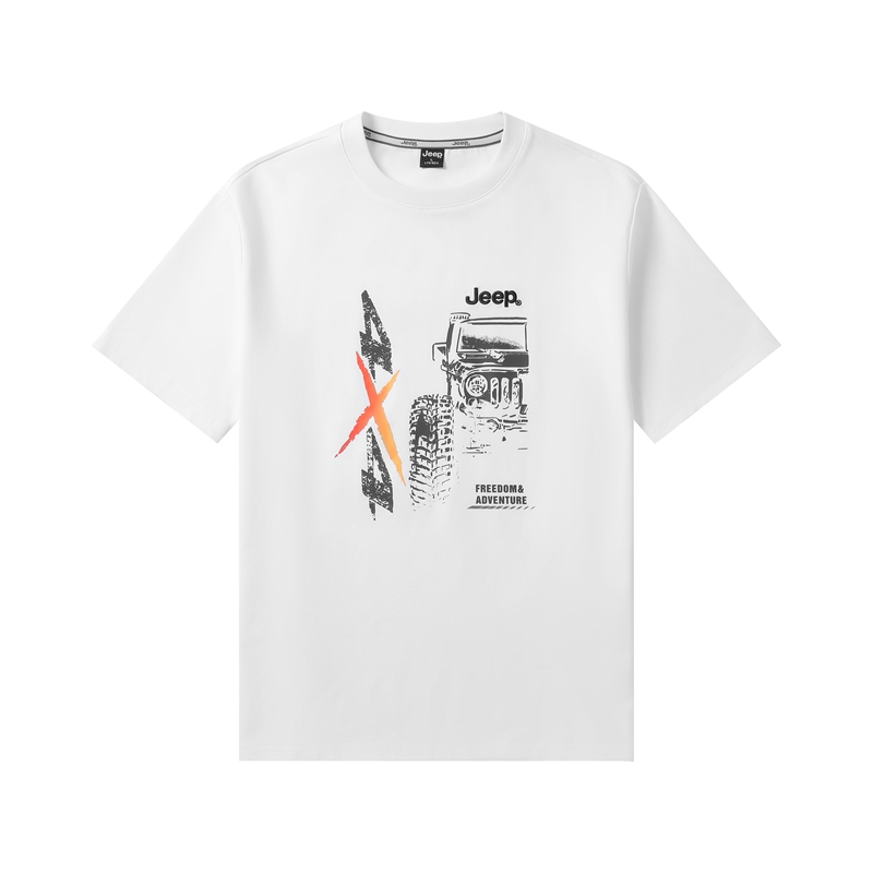 

Футболка Unisex Crew Neck Moderate Heavyweight Jeep, экрю