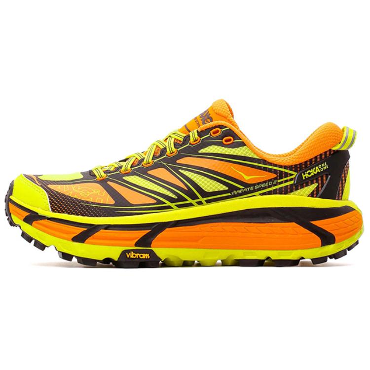 

HOKA ONE ONE Мафате Спид 2 Электрик Танжерин в оранжево-зелено-черном цвете, цвет Orange/Green/Black