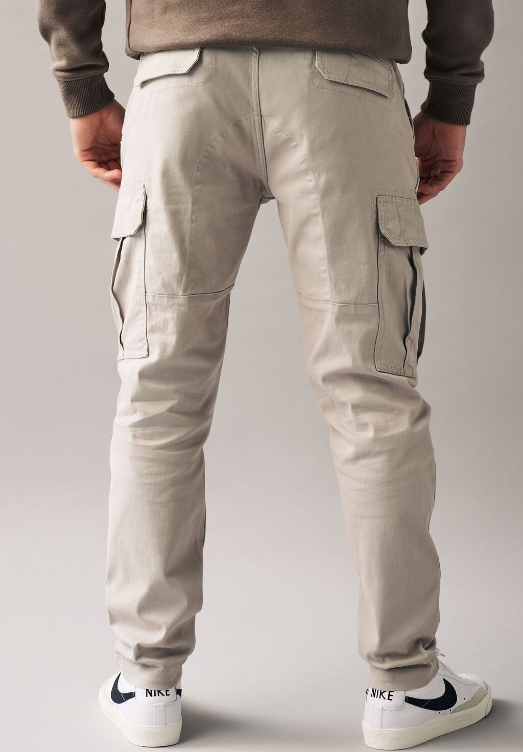 Брюки карго SLIM FIT STRETCH Next, бежевый — фото 3