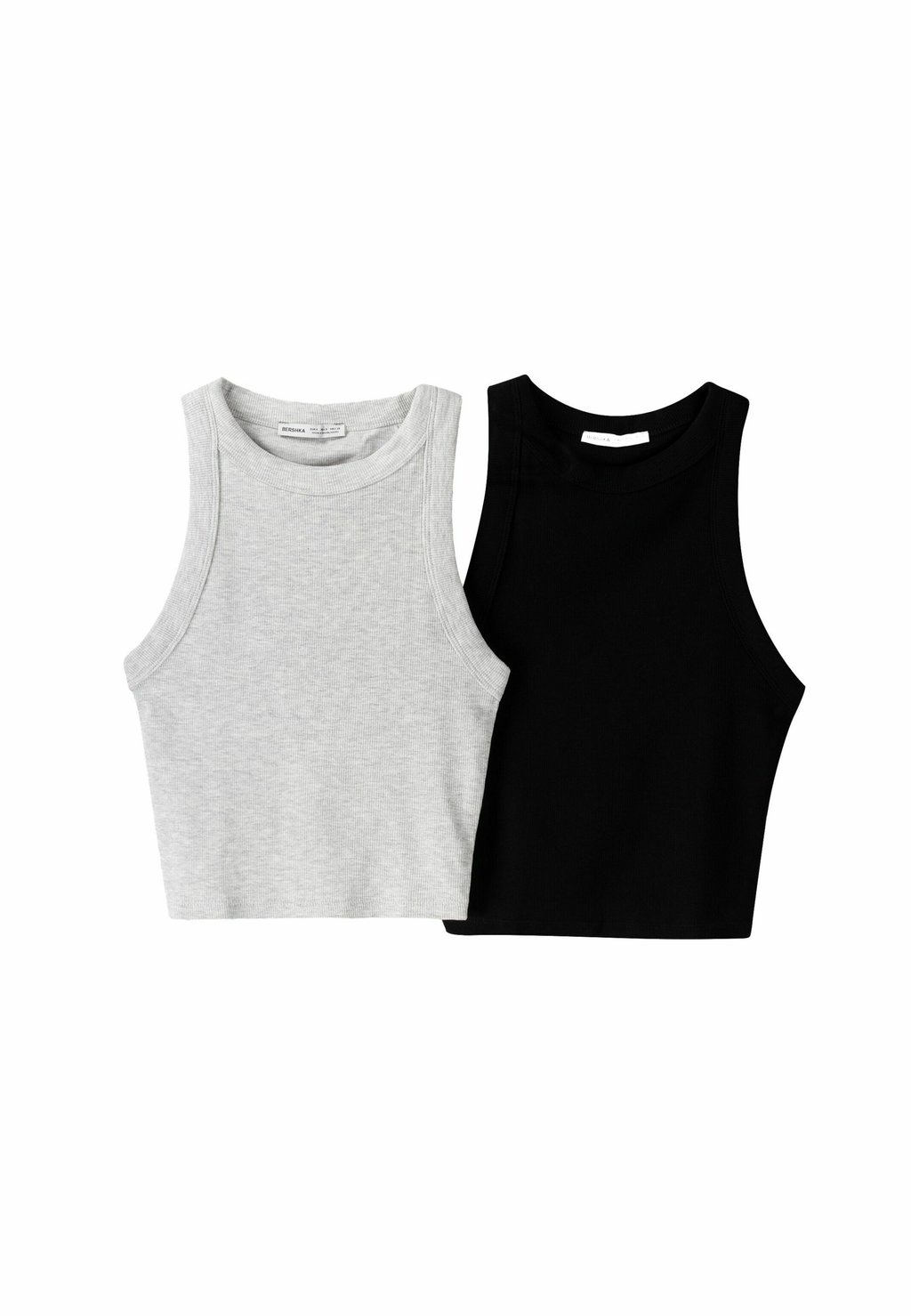 

Топ 2-PACK SLEEVELESS Bershka, темно-серый