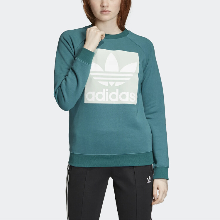 Свитшот Trefoil женский зеленый Adidas Originals — фото 3