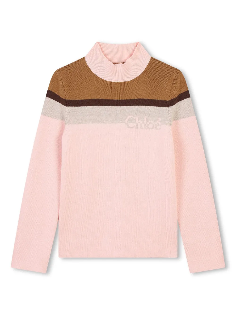 

Джемпер с высоким воротником Chloé Kids, розовый