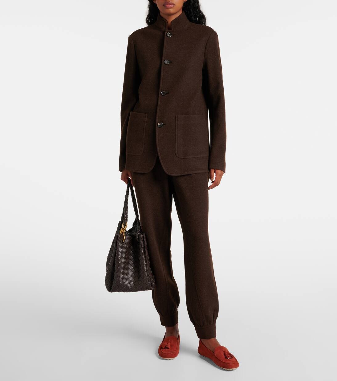 Замшевые мокасины Dot Sole Walk Loro Piana, цвет cinnamon bark — фото 3