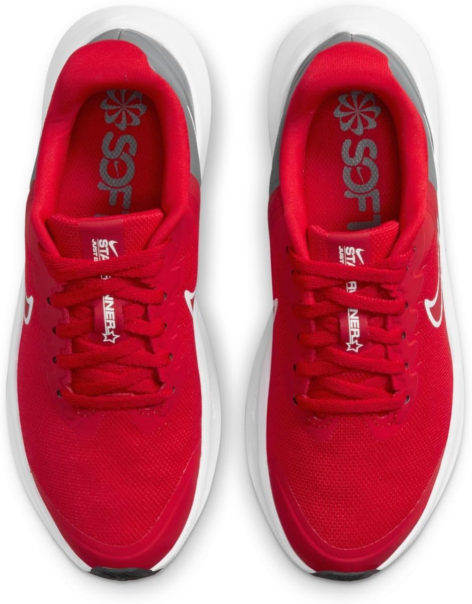 Кроссовки NIKE Tanjun для старших детей, красный/серый — фото 4