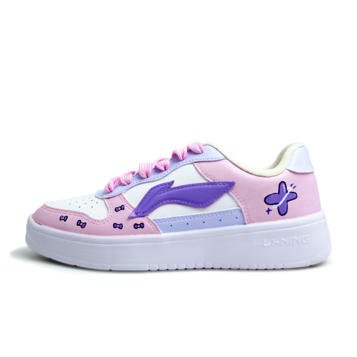 

Li Ning Floating Boat легкие и дышащие низкие кроссовки для скейтбординга Unisex Li-Ning, розовый фиолетовый