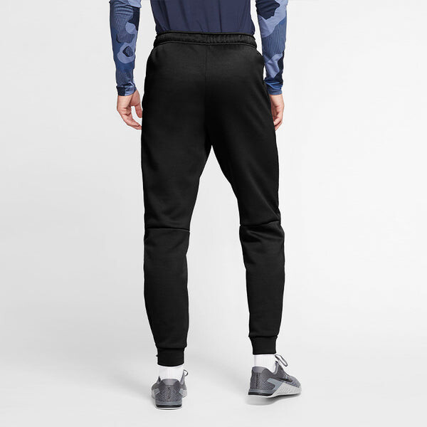 Спортивные штаны Nike Therma Tapered Swoosh Fleece Lined Sports Training Long Pants Black, черный — фото 4