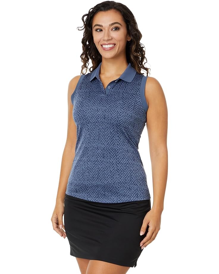 

Поло adidas Ultimate365 Jacquard Sleeveless Polo, цвет Collegiate Navy