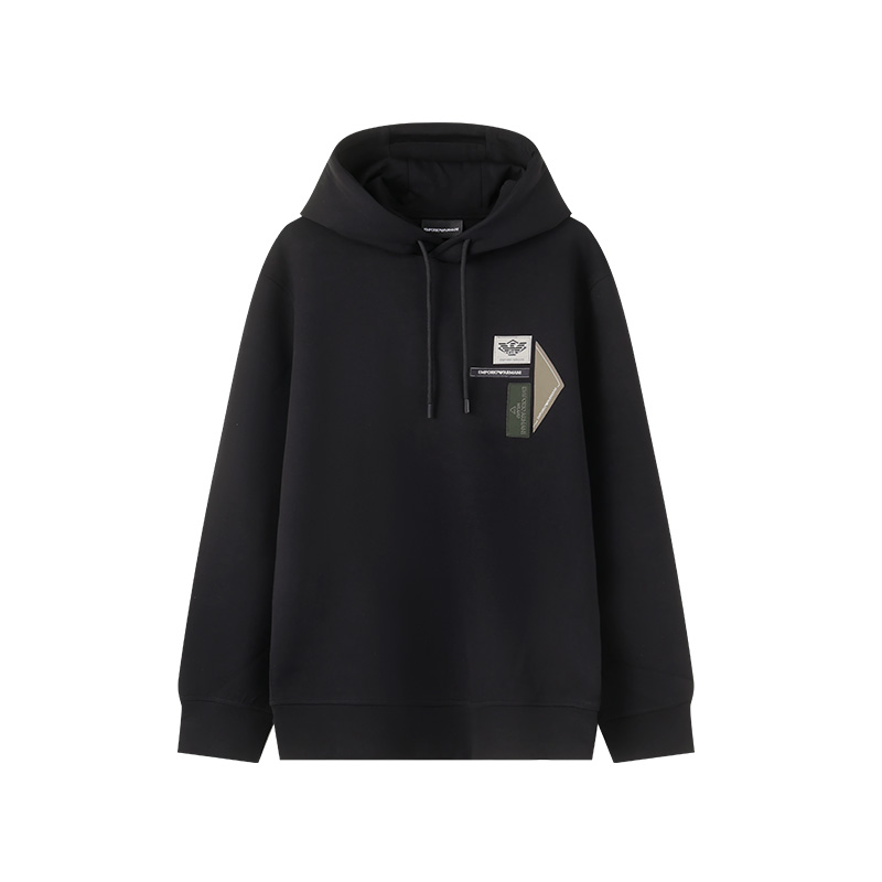 

Толстовка с аппликацией логотипа EMPORIO ARMANI, черный