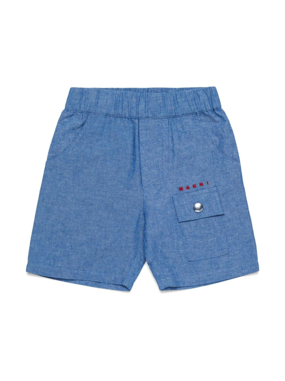 

Marni Kids шорты с вышитым логотипом, синий