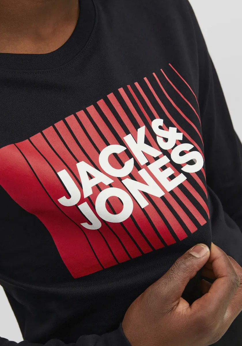 Рубашка с длинными рукавами для подростков Jack & Jones "JJECORP LOGO TEE PLAY LS O-NECK NOOS JNR" Jack & Jones Junior, черный — фото 4