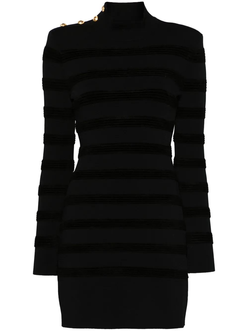 

Платье мини в бархатную полоску TOM FORD, черный