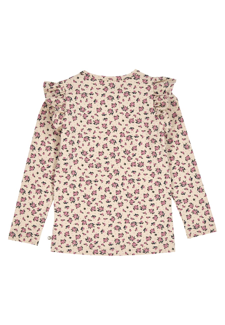 Топ Müsli by GREEN COTTON Long sleeved top, Oak-Nostalgia Rose-Deep Green (1512109200-690000261)/Beige — фото 2