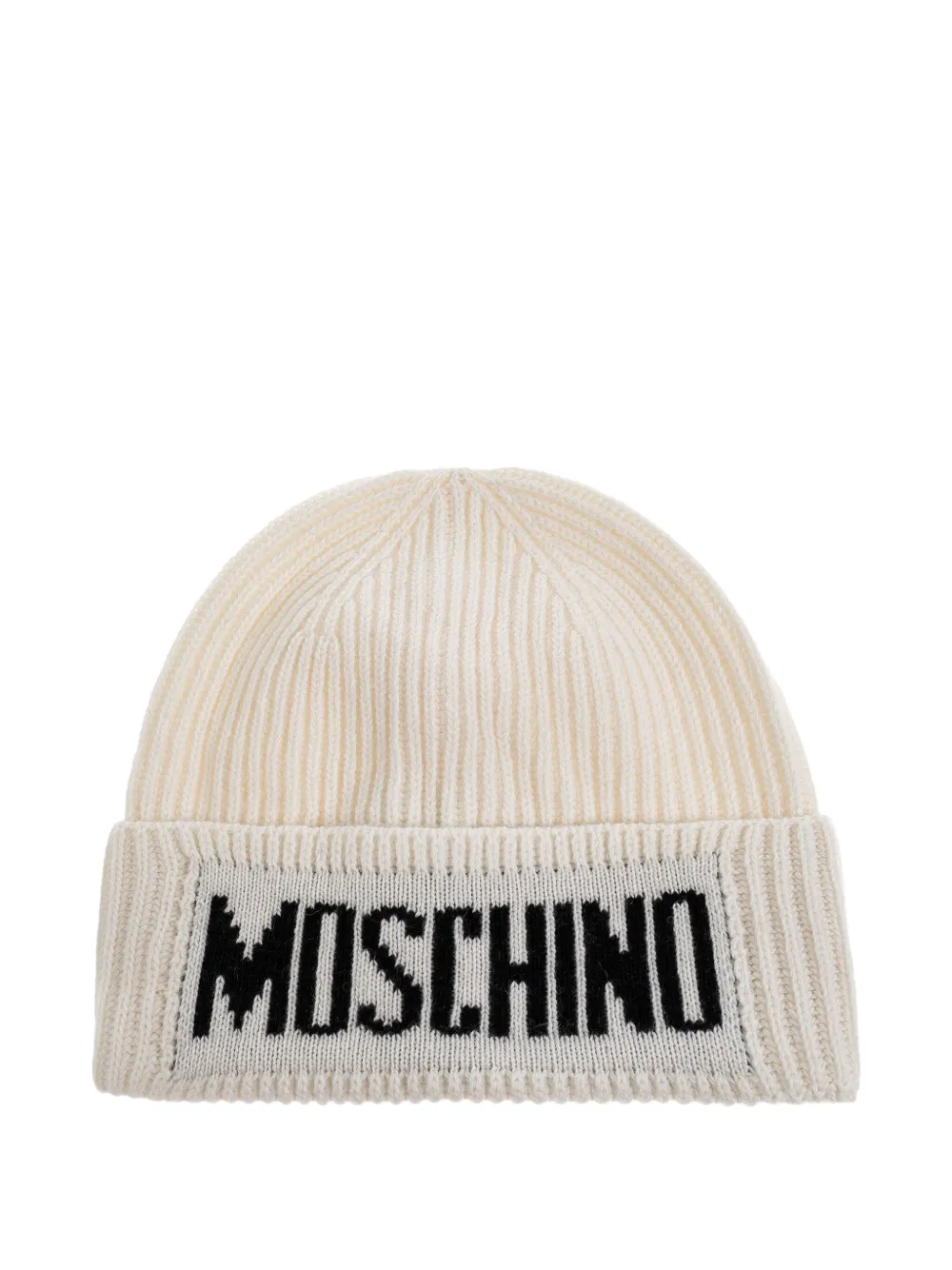

Ребристая шапка с логотипом Moschino, нейтральный