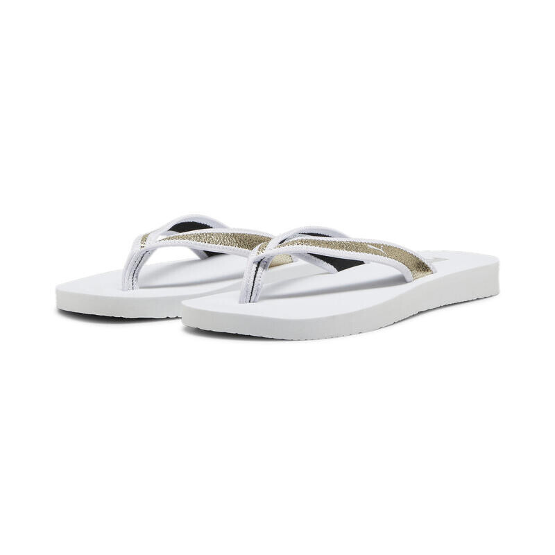 Шлепанцы Puma, цвет weiss/gold/gold
