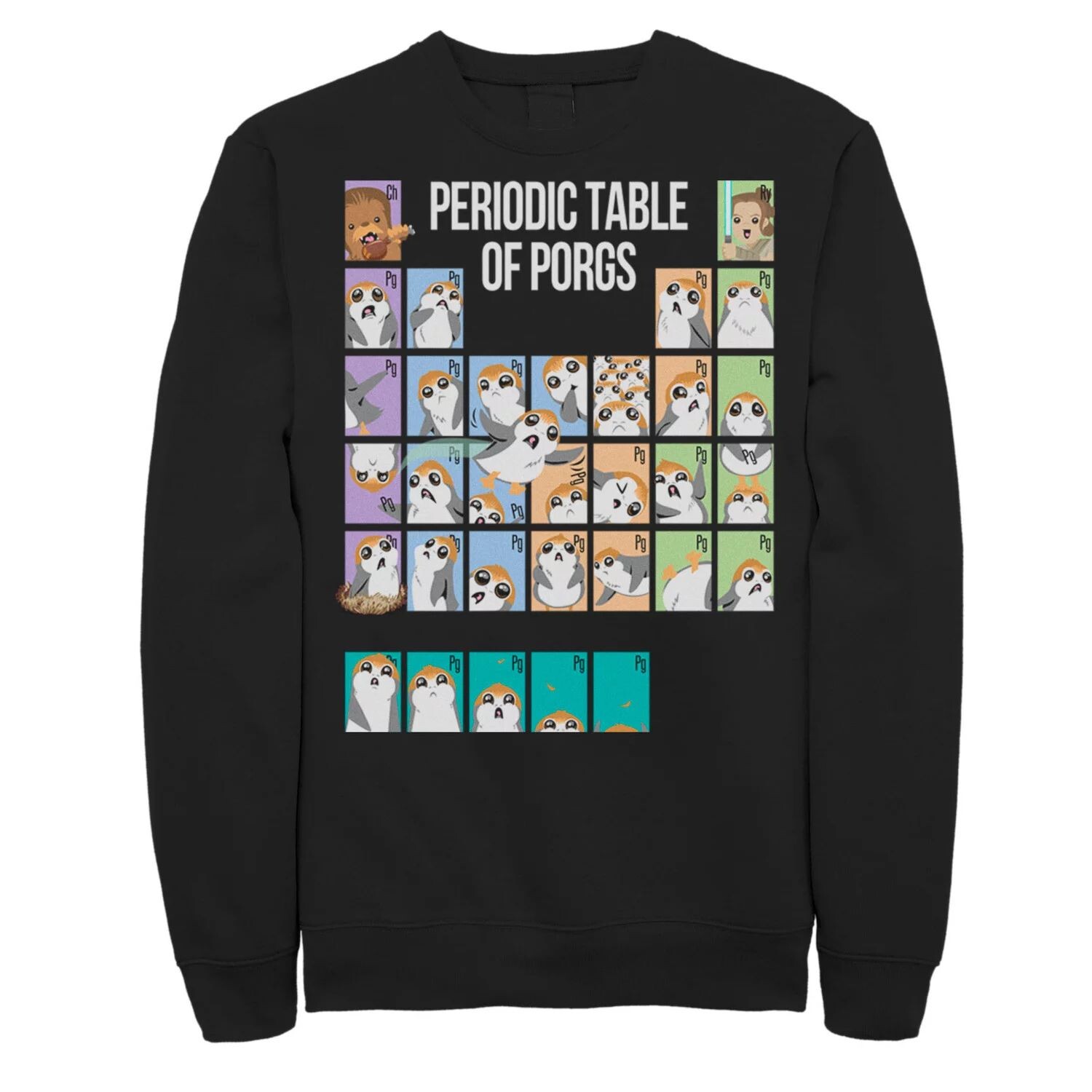 

Мужской свитшот Porg Periodic Table Star Wars