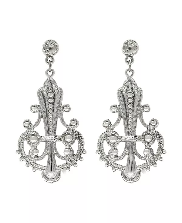 

Крупные филигранные серьги-подвески 2028, gray