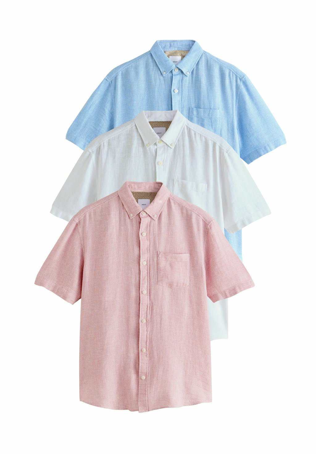 

Рубашка REGULAR FIT - SHORT SLEEVE 3 PACK Next, синий