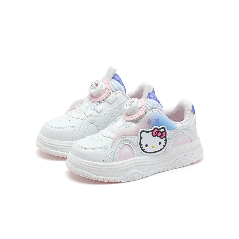 Hello Kitty кроссовки низкие с амортизацией, дышащие, легкие, устойчивые к ударам и истиранию Sanrio, Hello Kitty-Beige/Pink Purple — фото 4
