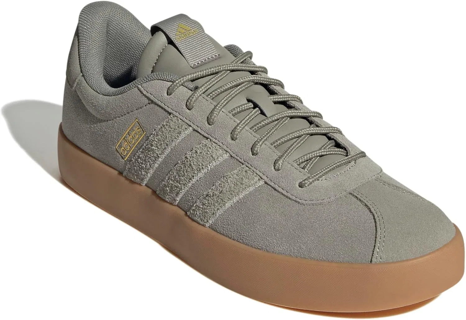 Кроссовки мужские из замши и синтетической кожи adidas, цвет Silver Pebble/Gold Metallic — фото 4