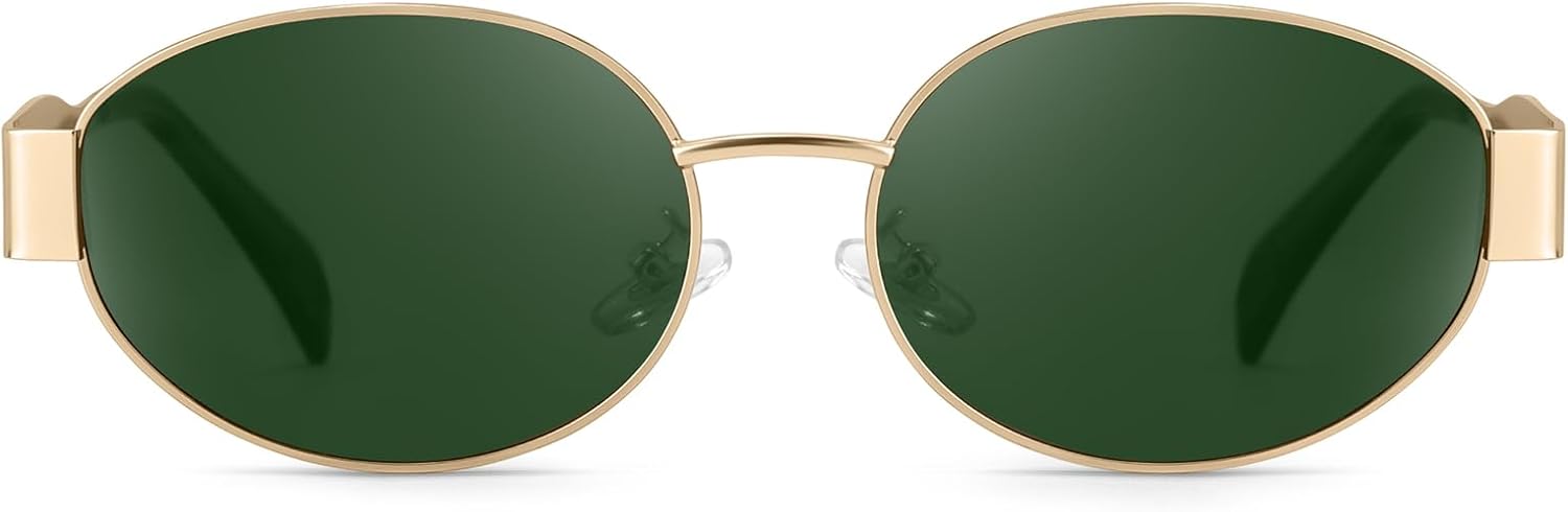 

Солнцезащитные очки IGnaef Retro Oval для женщин. Модные дизайнерские солнцезащитные очки. Женские солнцезащитные очки. Модные аксессуары 2024 года. IF3455, C05 Gold | Green