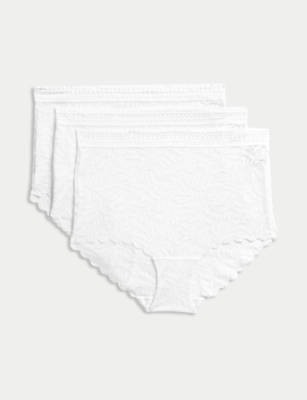 

3 пары трусиков Flexifit Lace Full Marks & Spencer, белый