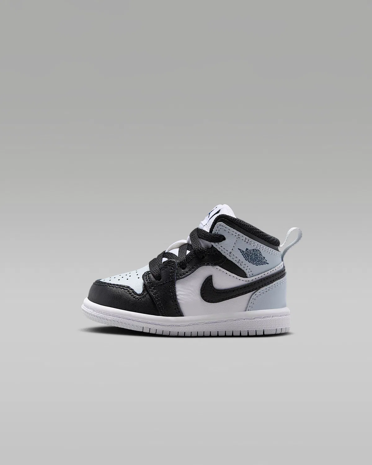 Кроссовки Jordan 1 Mid для малышей, Black/Aura/Squadron Blue/Black