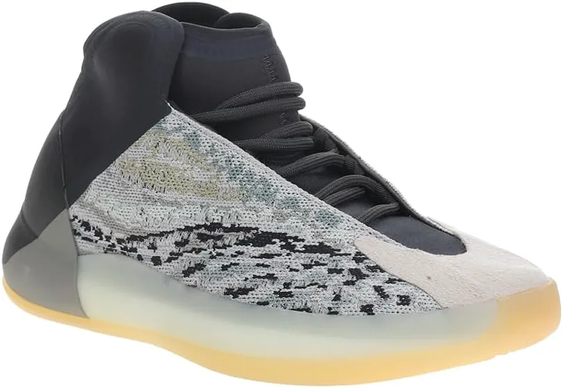 Детские кроссовки Adidas Yeezy Quantum на шнуровке для мальчиков, черный/серый — фото 2