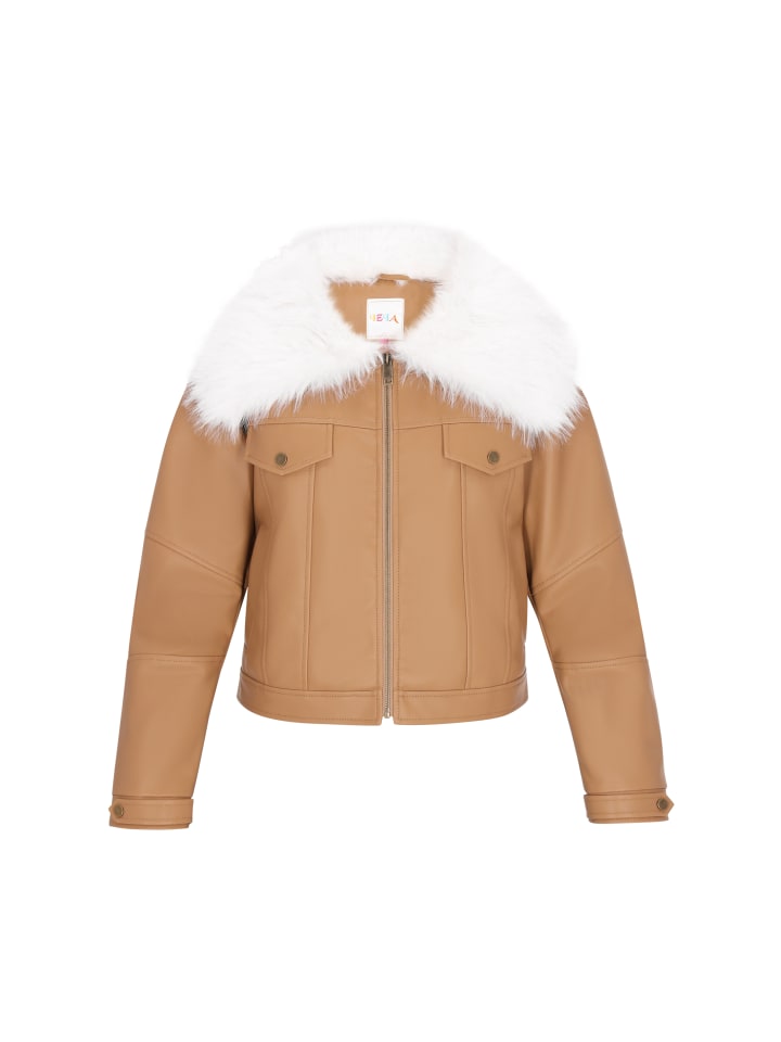 

Женская куртка цвета верблюжьей шерсти IZIA