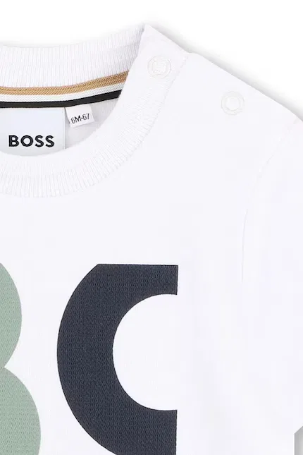 Футболка детская BOSS, белый — фото 3