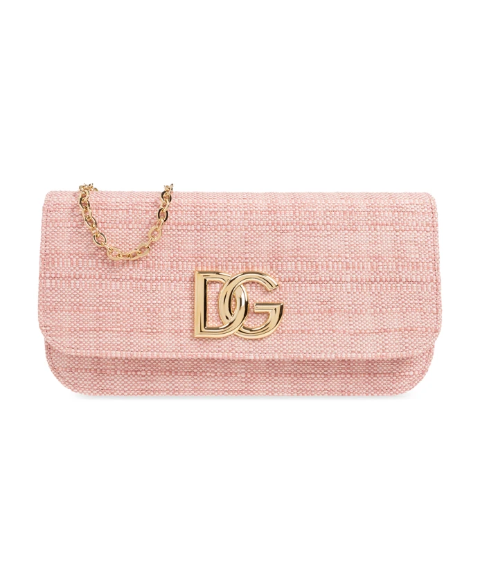 

Сумка через плечо с логотипом Dolce & Gabbana, розовый