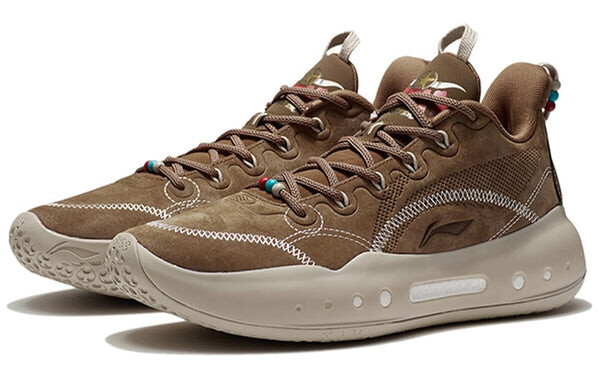 Кроссовки yushuai 14 низкие Li-Ning, коричневый — фото 3