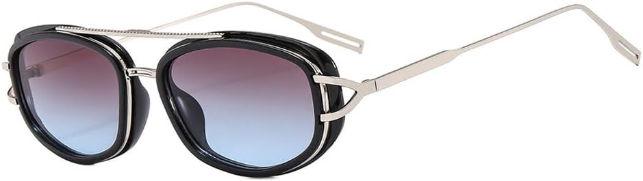 

Новые женские солнцезащитные очки в овальной панк-оправе с градиентным металлическим покрытием (2025 год), мужские очки для занятий спортом на открытом воздухе и велоспортом DSXLY, 6