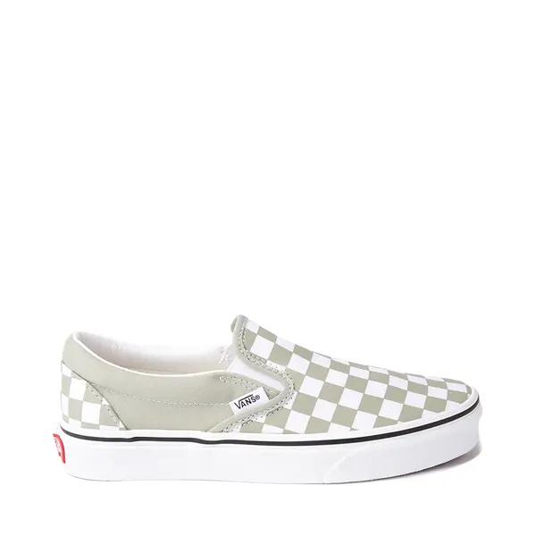 Кроссовки для скейтбординга Vans без шнуровки в шахматном порядке, цвет Desert Sage — фото 2