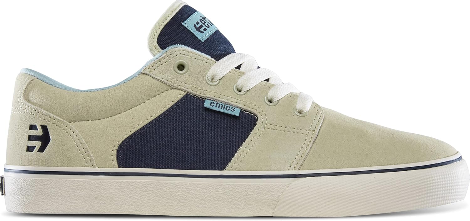 

Кроссовки Etnies Barge LS - Классический скейтбордистский стиль, узкий вулканизированный силуэт, массивный бронированный воротник, усиленная вулканизация, амортизация, кроссовки на каждый день, темно-синий