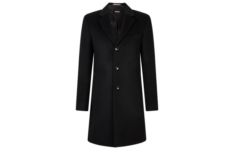 

HUGO BOSS Черное мужское пальто, Black