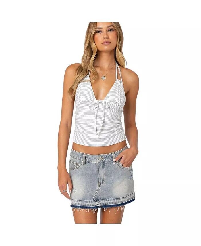 

Женский топ Lanai Striped Halter Edikted, серый