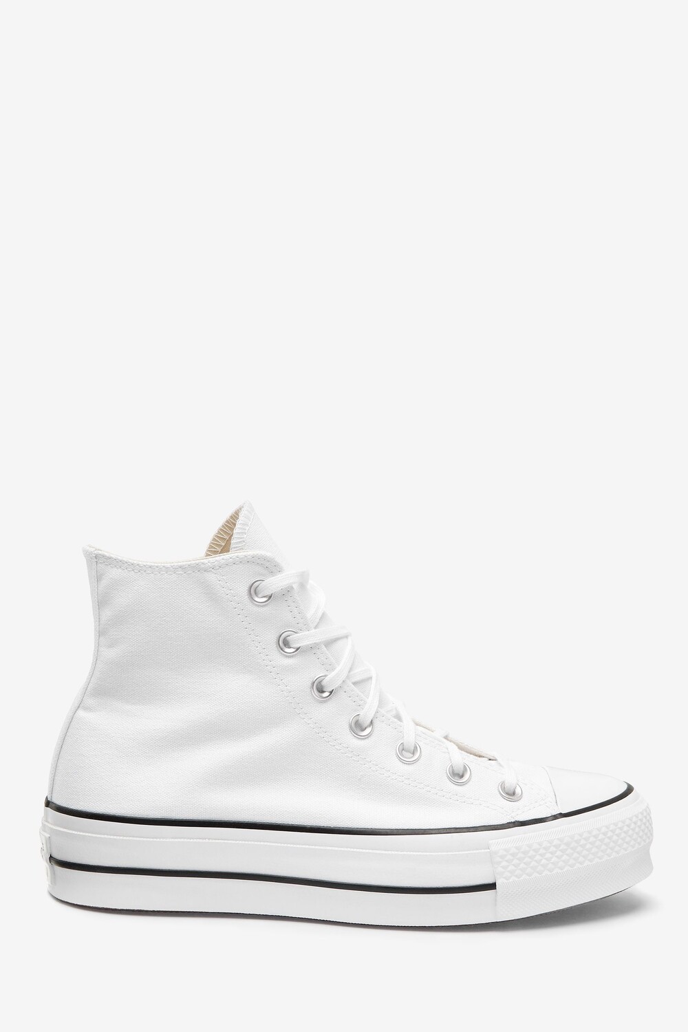 Светло-розовые спортивные кроссовки с высоким верхом на платформе Converse, белый