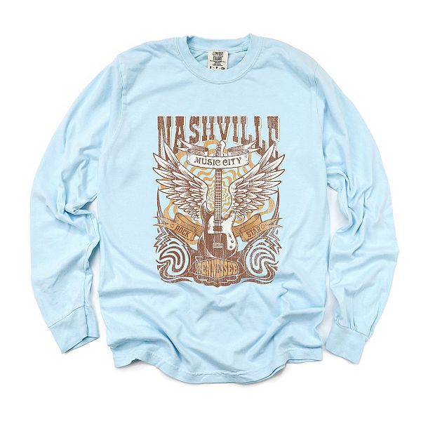 

Футболка с длинным рукавом Nashville guitar wings garment dyed Simply Sage Market, Chambray, Серый, Футболка с длинным рукавом Nashville guitar wings garment dyed Simply Sage Market, Chambray
