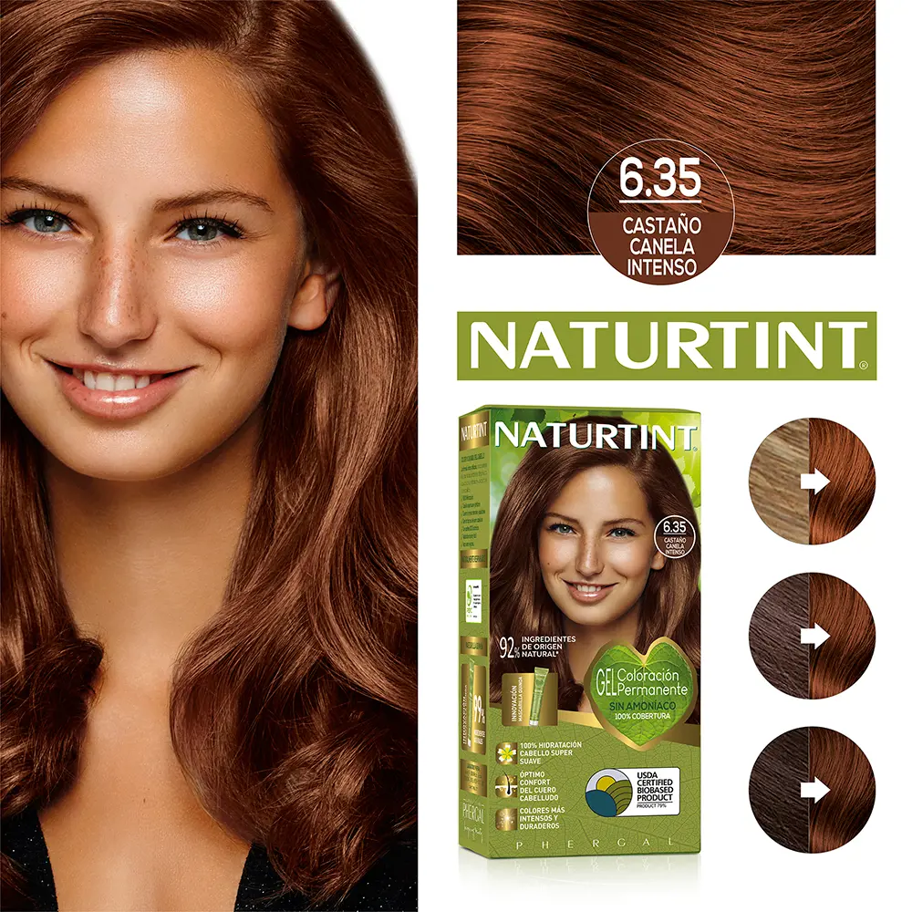 Краска для волос Naturtint Naturtint, цвет 6.35 castaño canela intenso, 170 мл. — фото 2