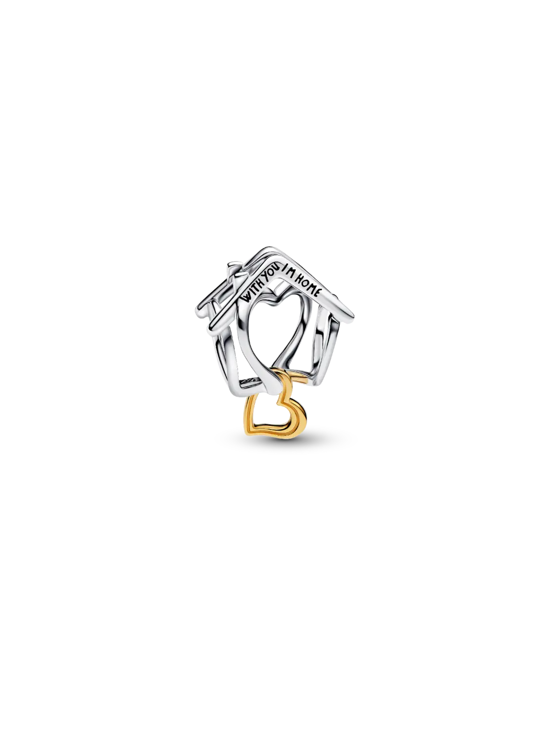 

Шарм Pandora Home & Heart, стерлинговое серебро, покрытие 14-каратным золотом