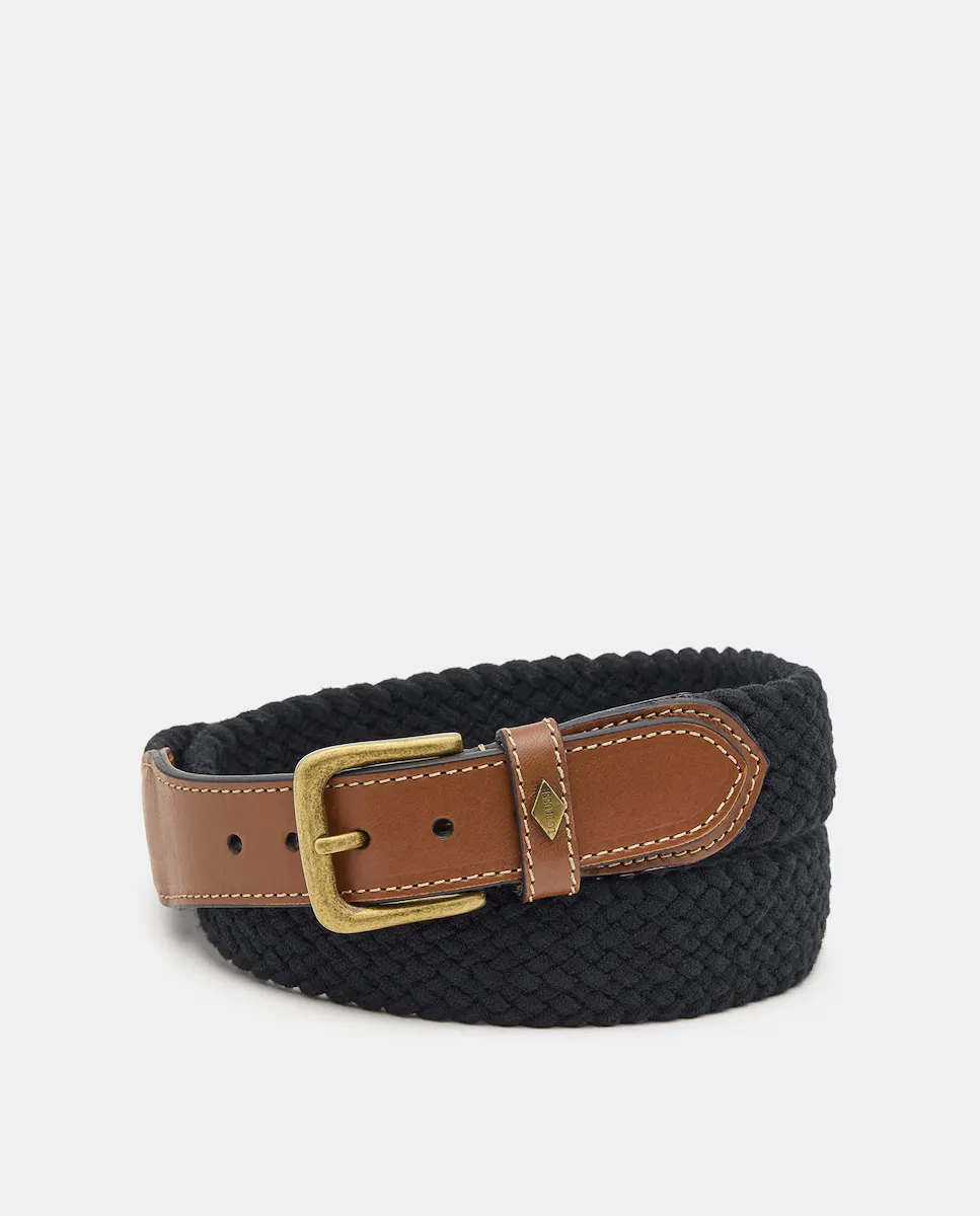 

Плетеный мужской ремень из вискозы Lottusse, черный