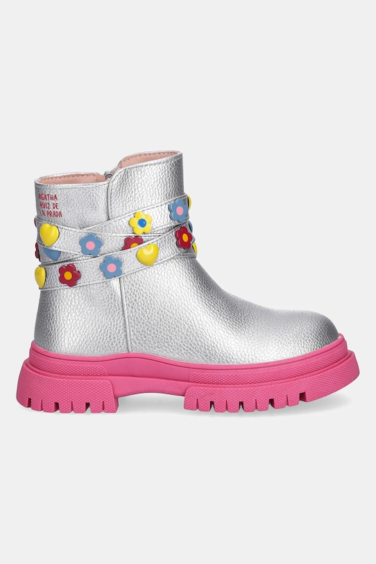 Детские ботинки Agatha Ruiz De La Prada, серебряный — фото 2