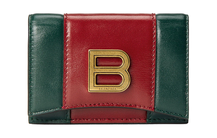

Многоцветный кожаный кардхолдер, монетница унисекс красный/зеленый GUCCI