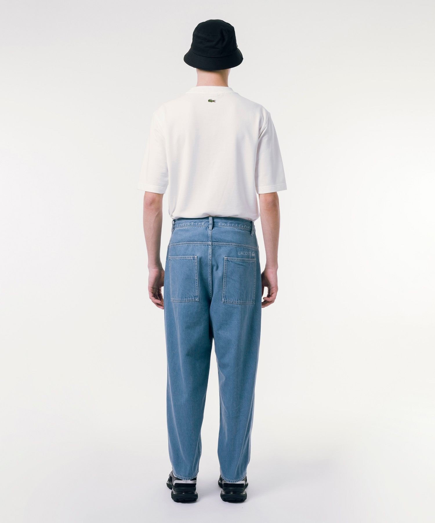Широкие джинсовые брюки LACOSTE, Blue-gray — фото 2