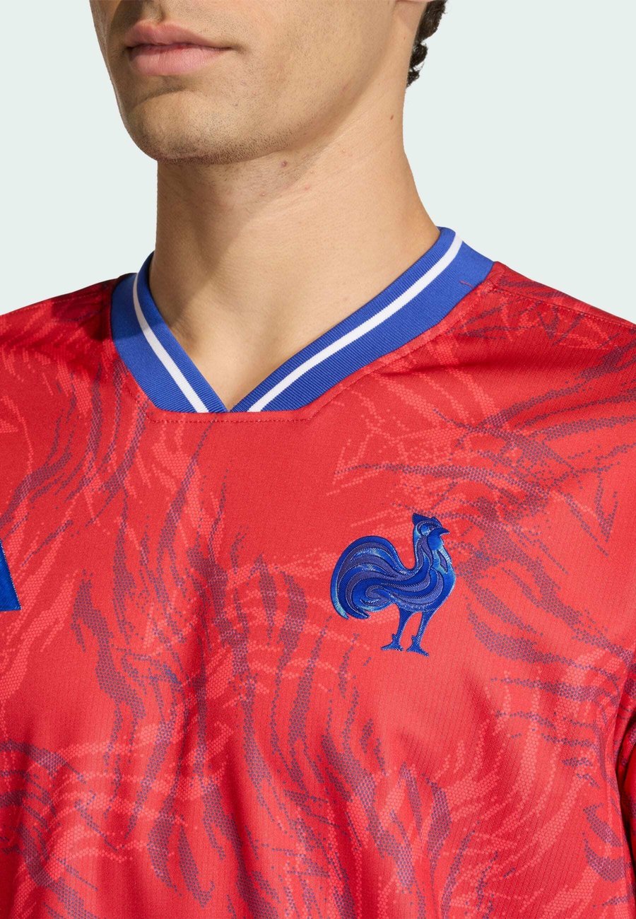 Футболка Adidas Performance FRANCE RUGBY PREMATCH, Collegiate Red/Red — фото 3